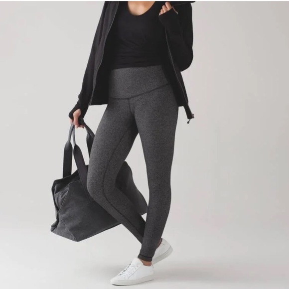 lululemon athletica Pants - Lululemon Dark Grey High Rise Wunder Under Discontinued 6